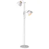 ARHUS lampadaire 2L  diam.18 G9,  blanc / bois