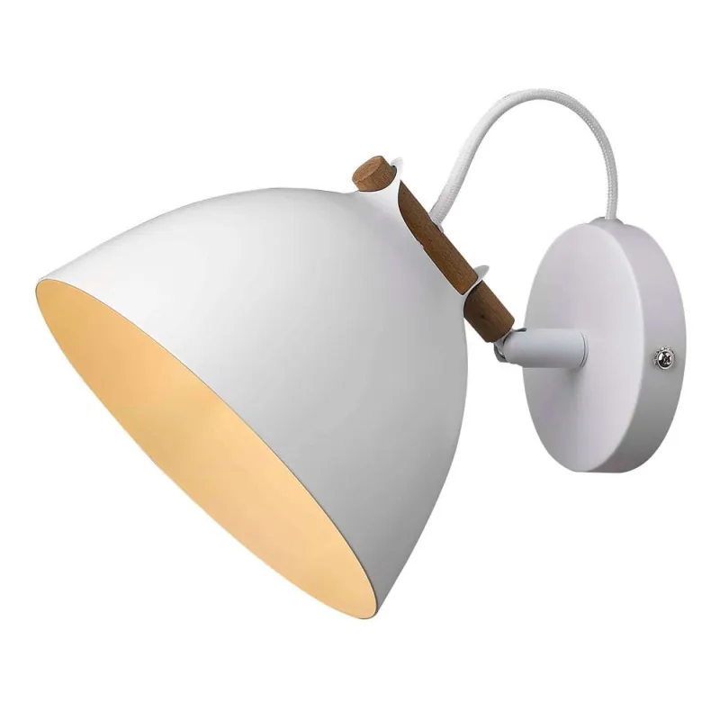 ARHUS applique diam.18 G9,  blanc / bois