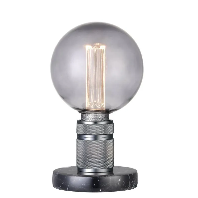 HALO  lampe à poser E27, Gun-noir / base marbre