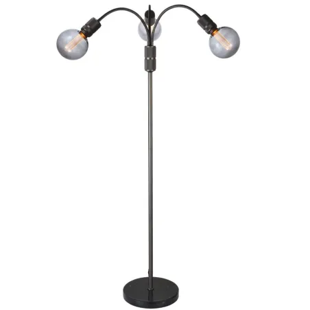 HALO  3L lampadaire l. 3XE27, Gun-noir / base marbre