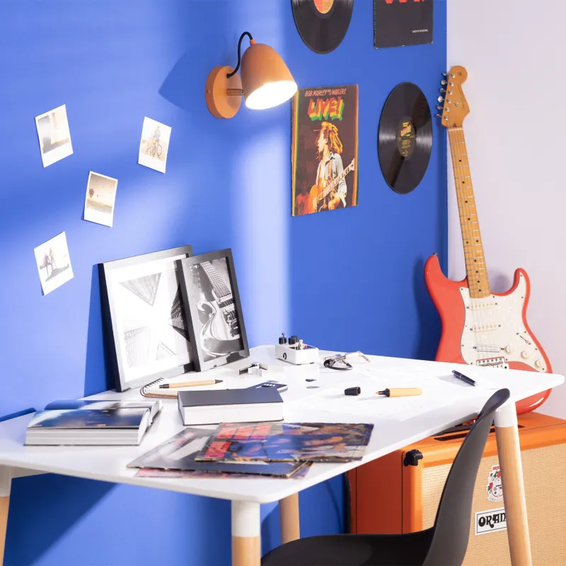 applique-murale-support-metal-orange-culot-e27