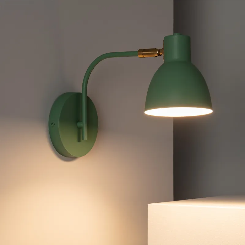 applique-murale-support-metal-vert-culot-e27