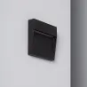 Applique balisage extérieur 4w led mural carré noir-135 lumens étanche ip54