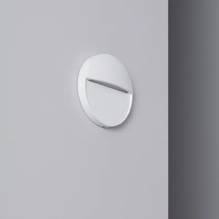 Applique balisage extérieur 4w led mural rond blanc-135 lumens étanche ip54
