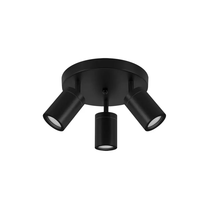 Applique spot sdb TENOR GU10 3C NOIR ip44