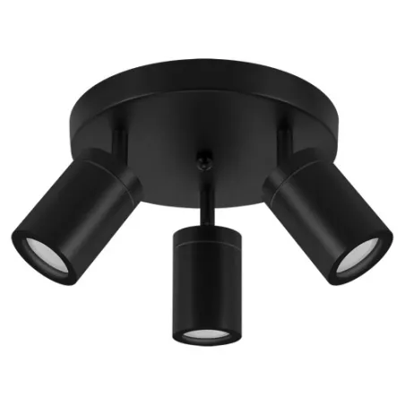 Applique spot sdb TENOR GU10 3C NOIR ip44
