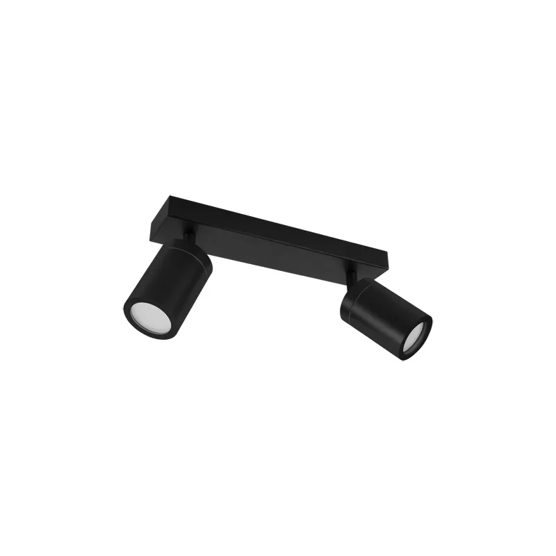 Applique spot sdb TENOR GU10 2L NOIR ip44