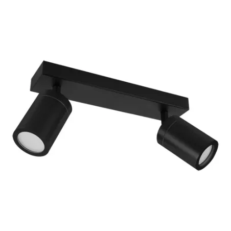 Applique spot sdb TENOR GU10 2L NOIR ip44