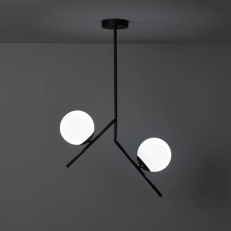 plafonnier-2-tetes-bras-metal-noir-et-boules-culot-e27