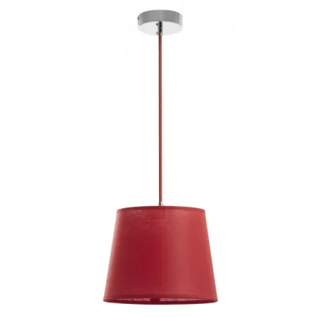 Suspension A TU ESTILO IP20 E27 chrome+rouge - Pas cher