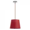 Suspension A TU ESTILO IP20 E27 chrome+rouge - Pas cher