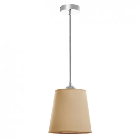 Suspension A TU ESTILO IP20 E27 crom+beige - Pas cher
