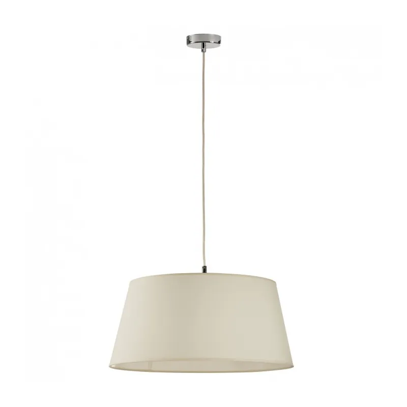Pendant FIRENZE IP20 E27 chrom+beige - Pas cher