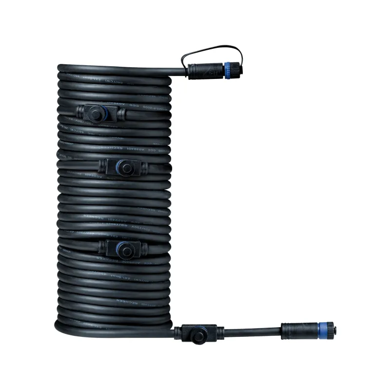 Outd Plug & Shine Câble 10m 1 in-5 out IP68 2x1,5qmm H07RN-F noir -...