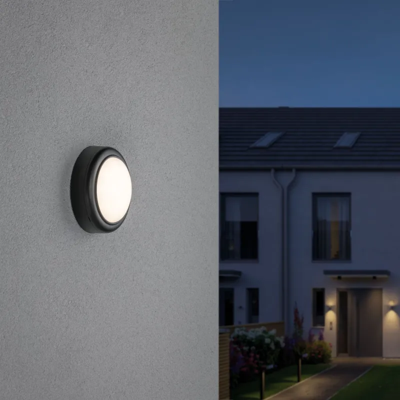 Applique 230V Cone Wall IP44 8W 3000K plastique gris - Pas cher