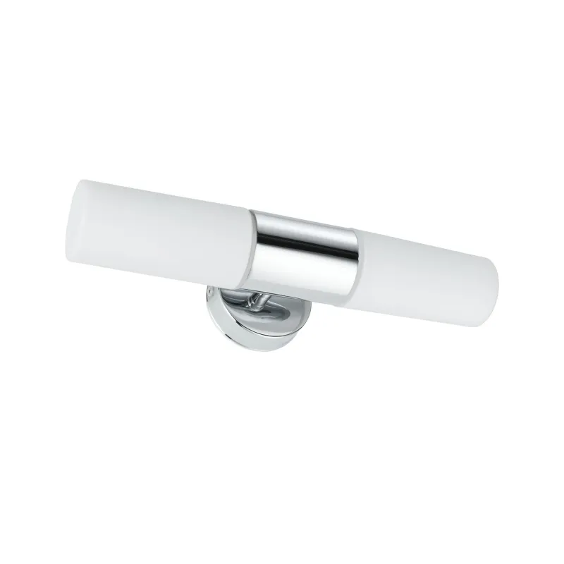 Eclairage miroir Lenia IP44 max. 2x20 W chrome, opaque, métal, verre