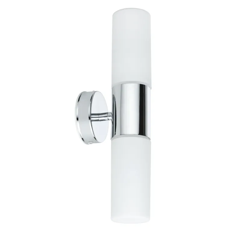 Eclairage miroir Lenia IP44 max. 2x20 W chrome, opaque, métal, verre