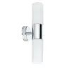 Eclairage miroir Lenia IP44 max. 2x20 W chrome, opaque, métal, verre