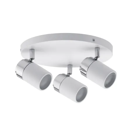 Plafonnier à Spots Zyli IP44 Max. 3x10W GU10 Blanc/chrome 230V méta...