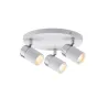 Plafonnier à Spots Zyli IP44 Max. 3x10W GU10 Blanc/chrome 230V méta...