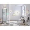 WallCeiling Agena IP44 LED grad 1x20W Chrome/Blanc dépoli 230V Alu/...