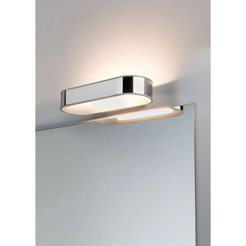 WallCeiling Agena IP44 LED grad 1x20W Chrome/Blanc dépoli 230V Alu/...