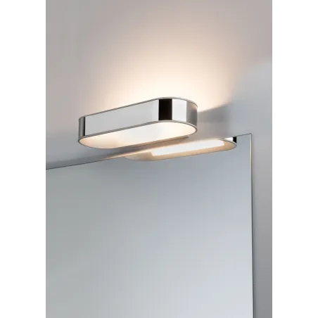 WallCeiling Agena IP44 LED grad 1x20W Chrome/Blanc dépoli 230V Alu/...