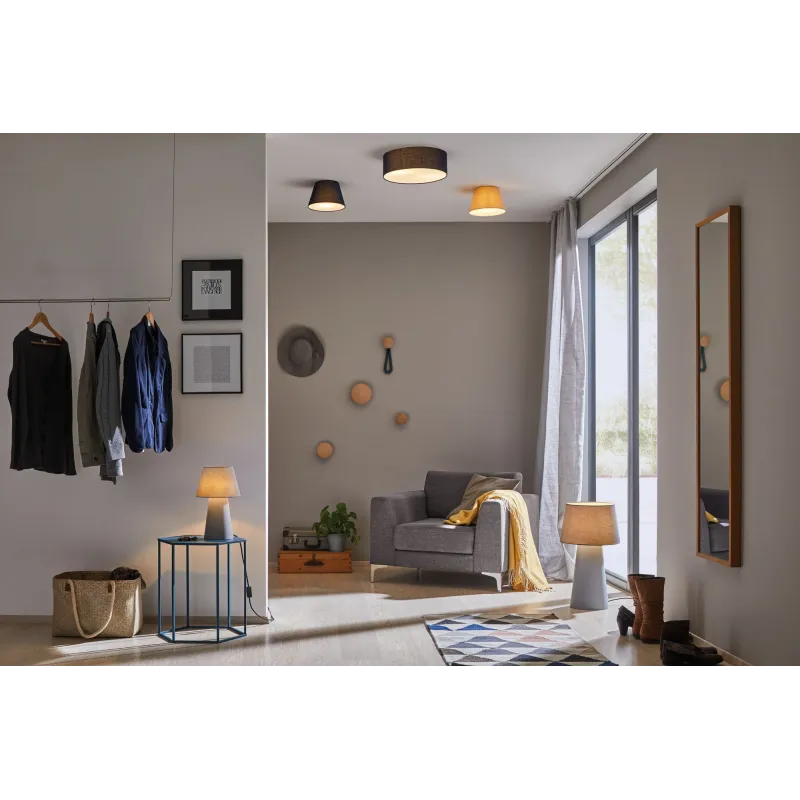 Plafonnier WallCeiling Mari max.2x20W E27 Bleu 230V tissu - Pas cher