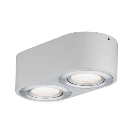 WallCeiling Argun LED 2x4,8W Blanc Alu brossé 230 V, métal - Pas cher