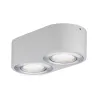 WallCeiling Argun LED 2x4,8W Blanc Alu brossé 230 V, métal - Pas cher