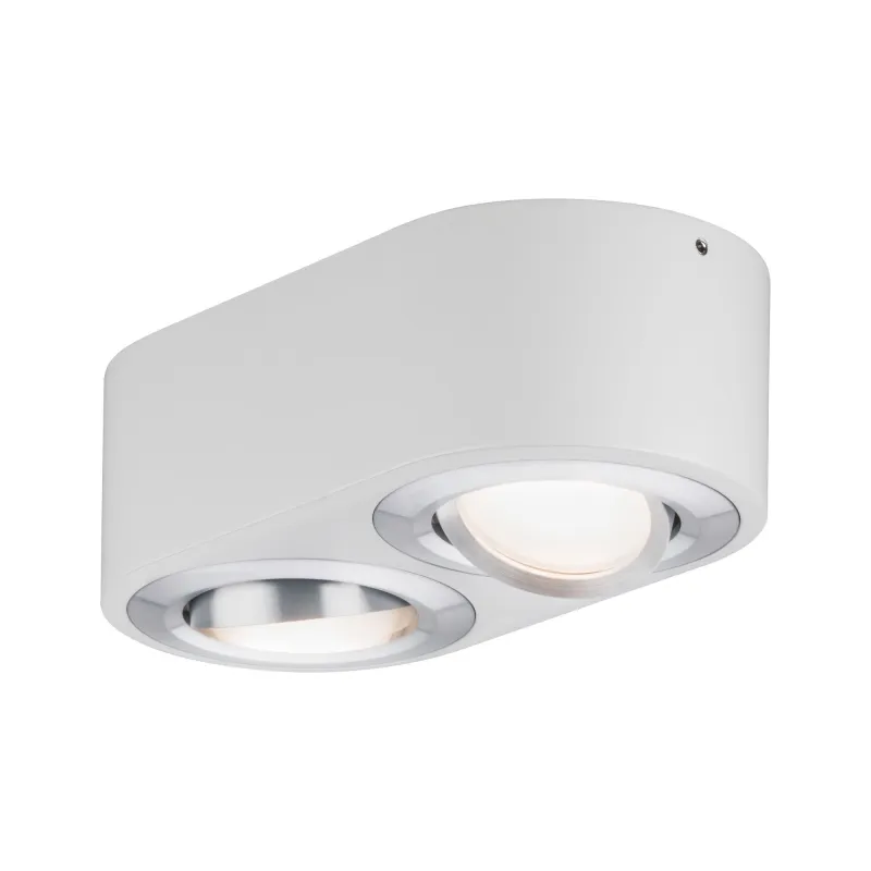 WallCeiling Argun LED 2x4,8W Blanc Alu brossé 230 V, métal - Pas cher
