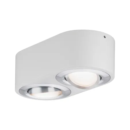 WallCeiling Argun LED 2x4,8W Blanc Alu brossé 230 V, métal - Pas cher