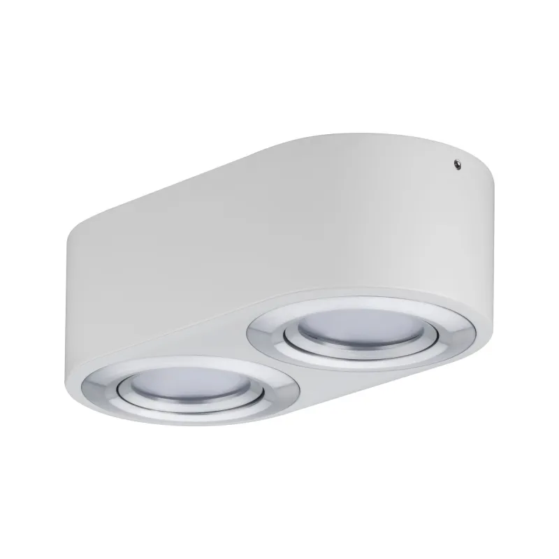 WallCeiling Argun LED 2x4,8W Blanc Alu brossé 230 V, métal - Pas cher