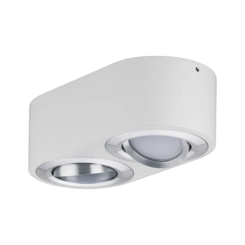 WallCeiling Argun LED 2x4,8W Blanc Alu brossé 230 V, métal - Pas cher