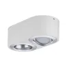 WallCeiling Argun LED 2x4,8W Blanc Alu brossé 230 V, métal - Pas cher