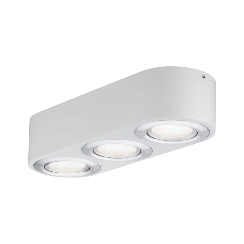 WallCeiling Argun LED 3x4,8W Blanc Alu brossé 230 V, métal - Pas cher