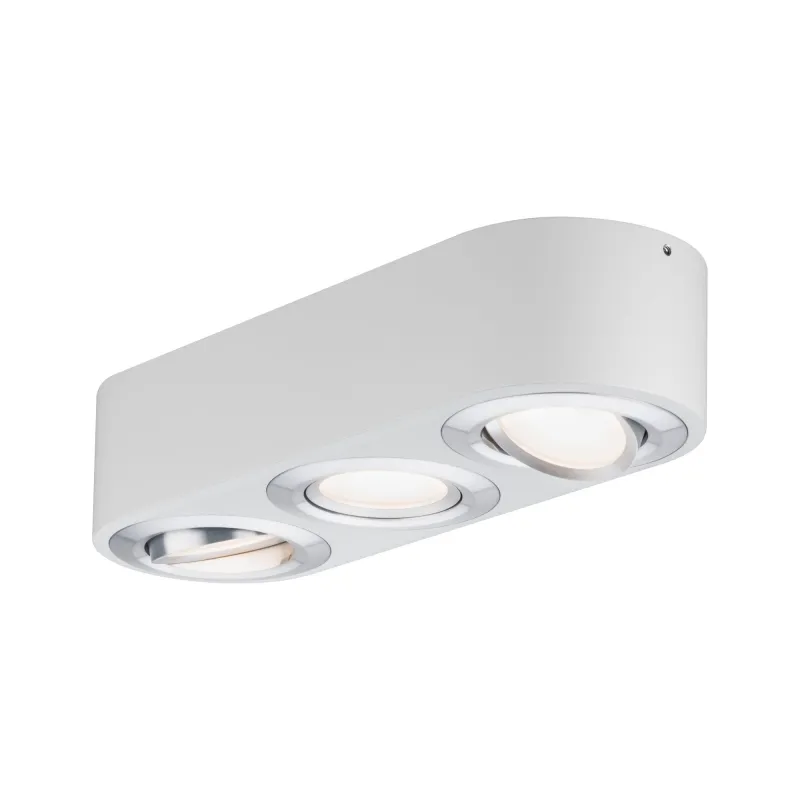 WallCeiling Argun LED 3x4,8W Blanc Alu brossé 230 V, métal - Pas cher