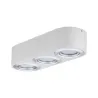 WallCeiling Argun LED 3x4,8W Blanc Alu brossé 230 V, métal - Pas cher
