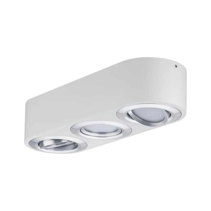 WallCeiling Argun LED 3x4,8W Blanc Alu brossé 230 V, métal - Pas cher