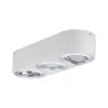 WallCeiling Argun LED 3x4,8W Blanc Alu brossé 230 V, métal - Pas cher