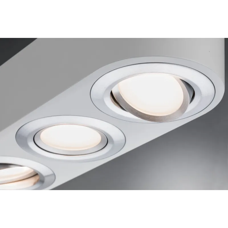 WallCeiling Argun LED 3x4,8W Blanc Alu brossé 230 V, métal - Pas cher