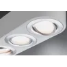 WallCeiling Argun LED 3x4,8W Blanc Alu brossé 230 V, métal - Pas cher