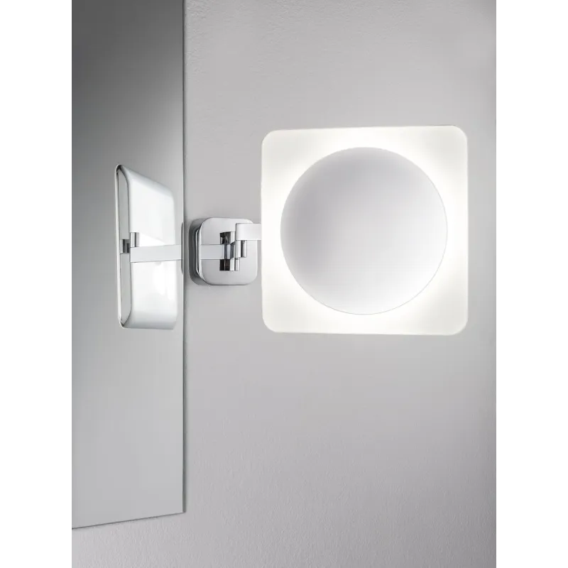 applique miroir cosmétique Métalique IP44 LED 5,7W chrome/bl/miroir 230V Métal/acr