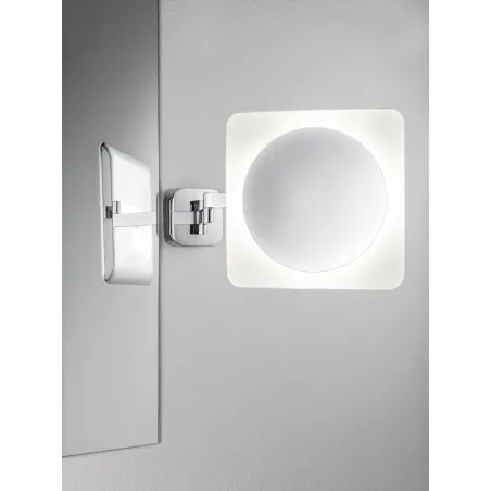 applique miroir cosmétique Métalique IP44 LED 5,7W chrome/bl/miroir 230V Métal/acr