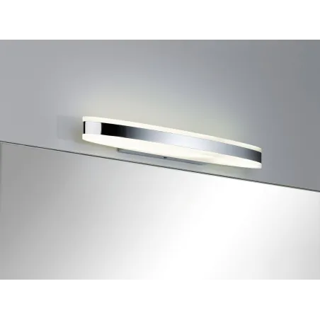 applique plafonnier Kuma IP44 LED 1x9W 500mm chrome/blanc 230V Métal/acrylique