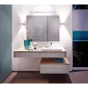 applique plafonnier Kuma IP44 LED 1x9W 500mm chrome/blanc 230V Métal/acrylique