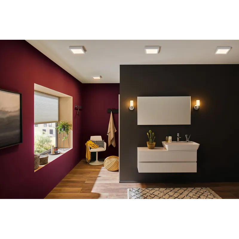 WallCeiling Lunar LED Panel 170x170mm 11W 230V blanc mate alu - Pas...