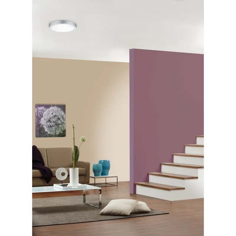 WallCeiling Lunar LED Panel 400mm 21,8W 230V chrome mate alu - Pas ...