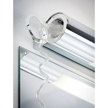 WallCeiling Orgon IP44 Prise LED 10,5W 700 mm Chrome/Blanc 230V Mtl...