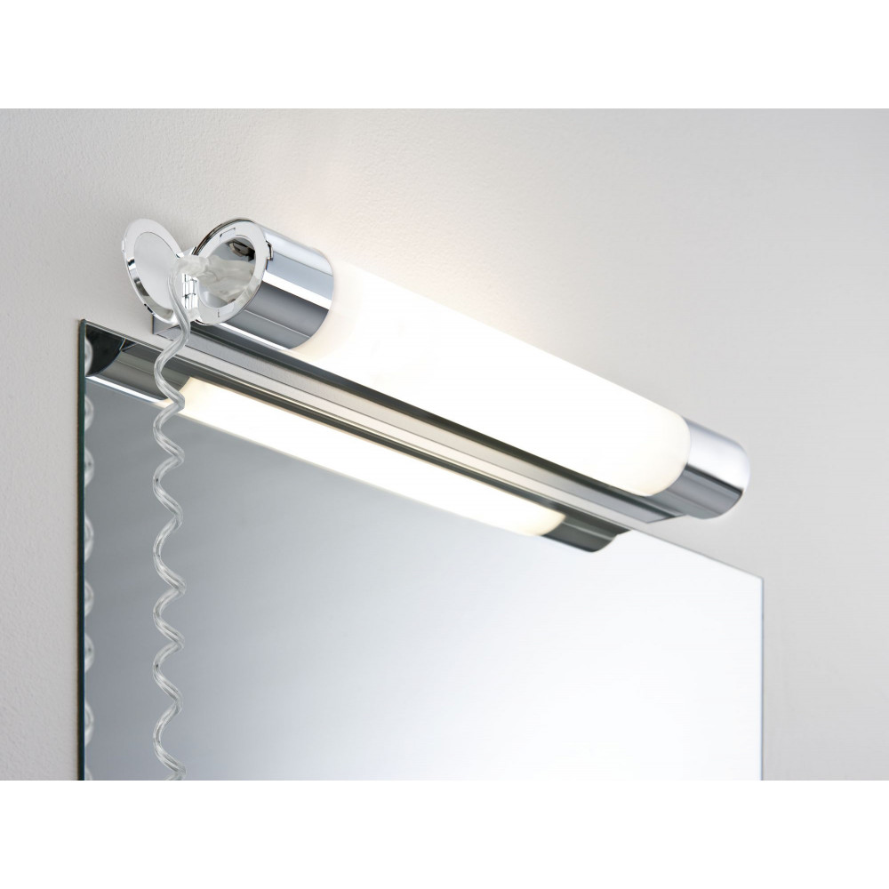 ORGON Applique LED de salle de bain avec Prise Métal L70cm Chrome